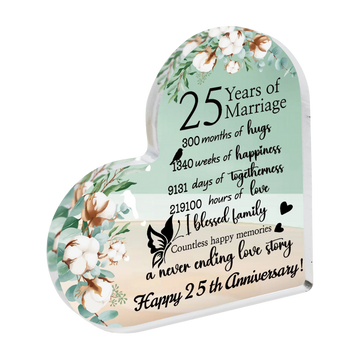 25th Wedding Anniversary Plaque