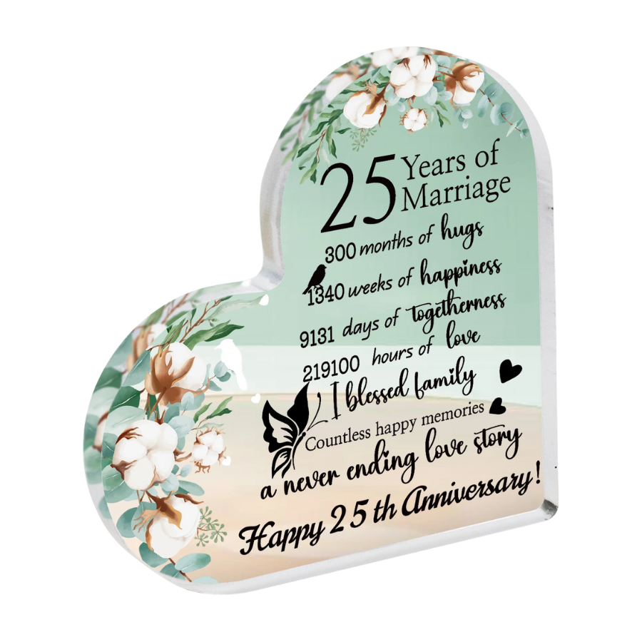 25th Wedding Anniversary Plaque