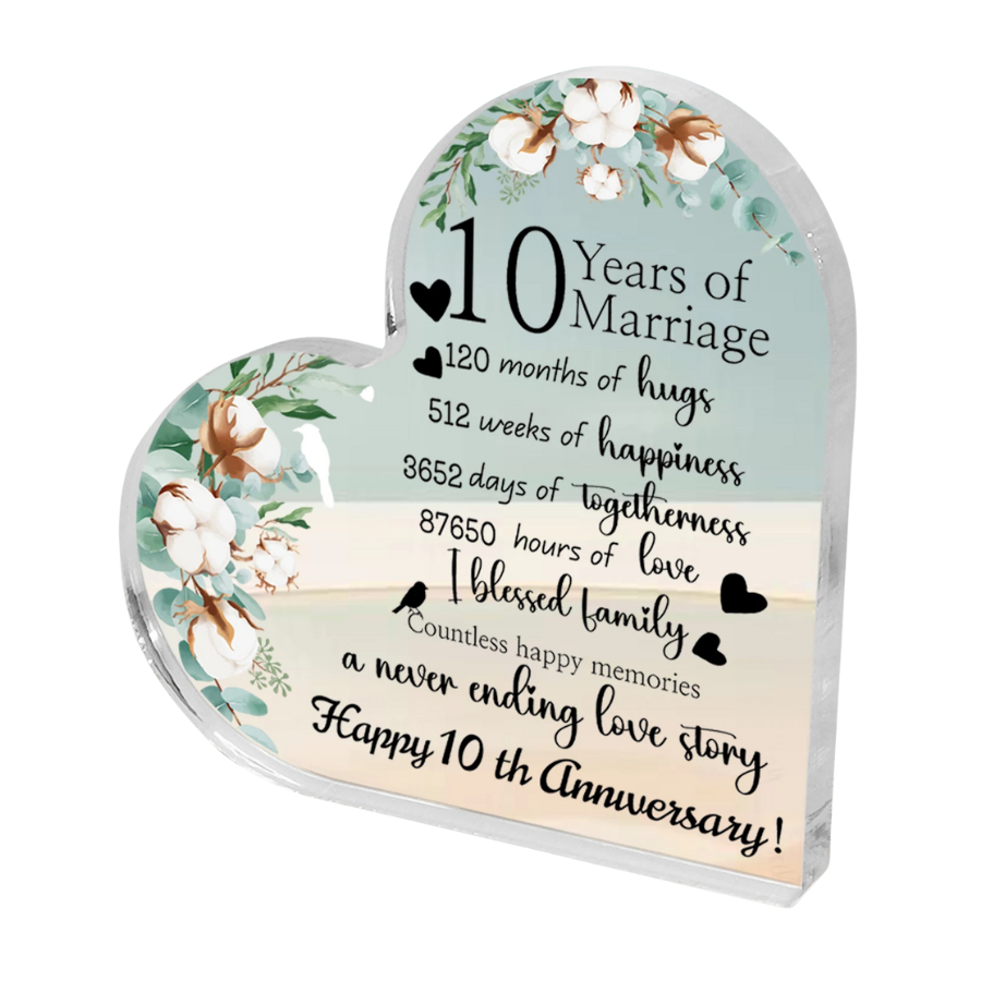 10th Wedding Anniversary Plaque
