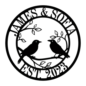 Custom Couple Wedding Anniversary Metal Sign