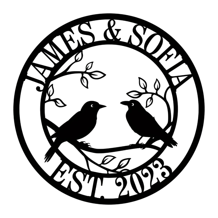 Custom Couple Wedding Anniversary Metal Sign