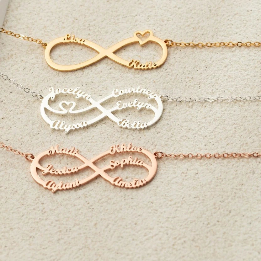 Marriage Hall of Fame Infinity Name Necklace