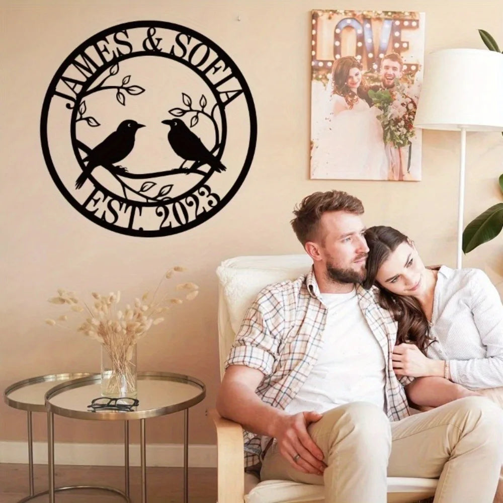 Custom Couple Wedding Anniversary Metal Sign