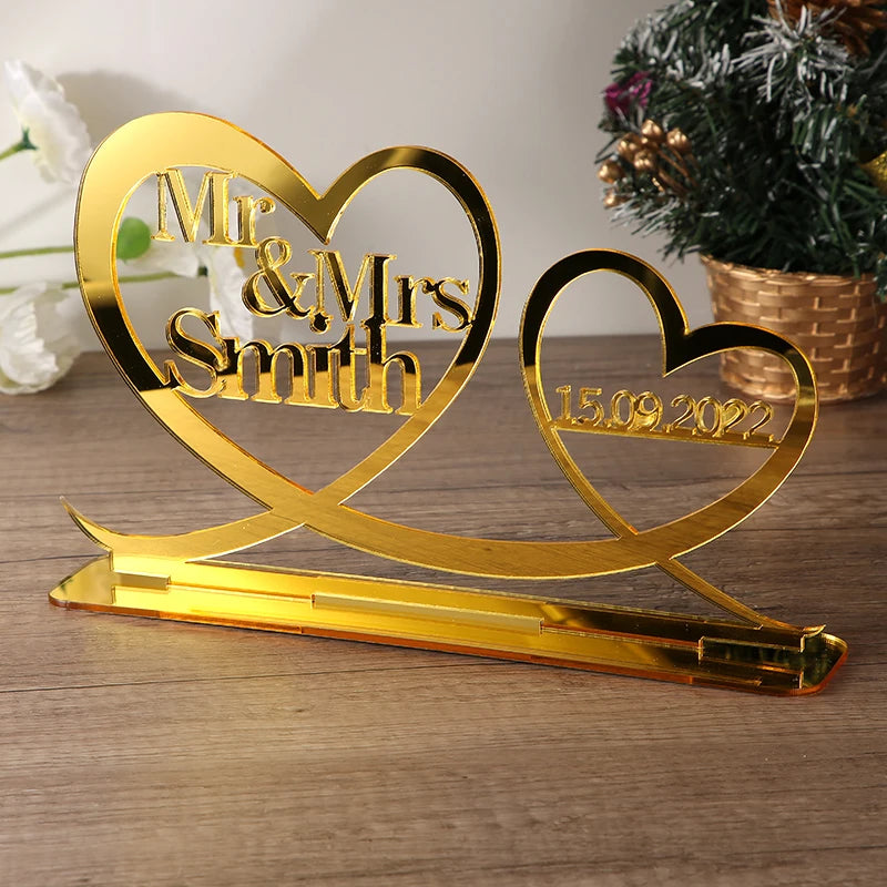 Custom Mr & Mrs Wedding Centerpiece
