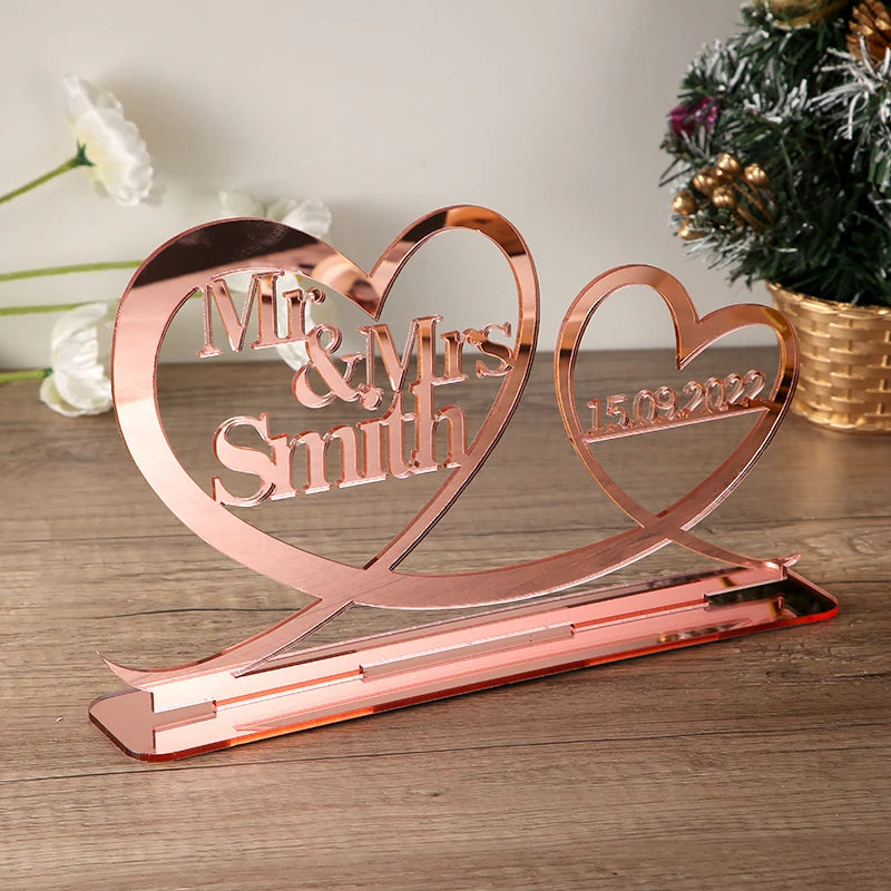 Custom Mr & Mrs Wedding Centerpiece
