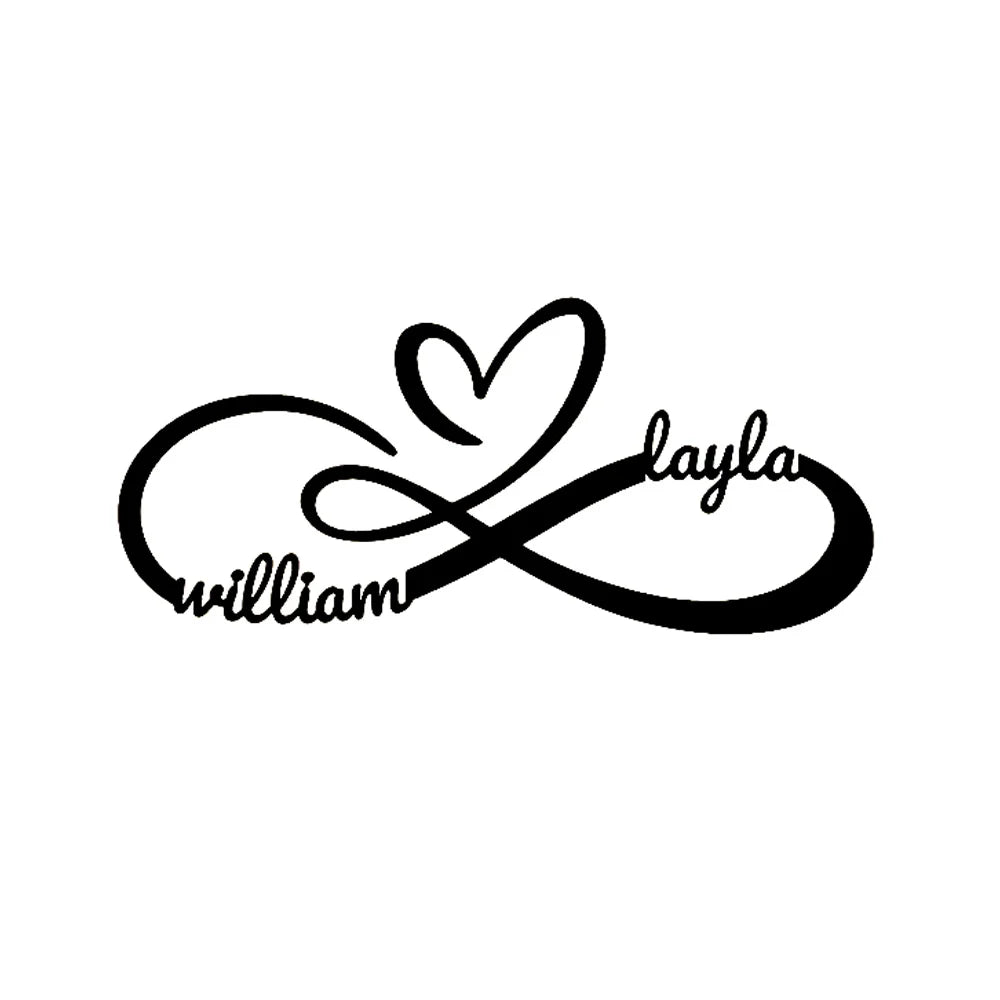 Personalized Custom Infinity Names Necklace