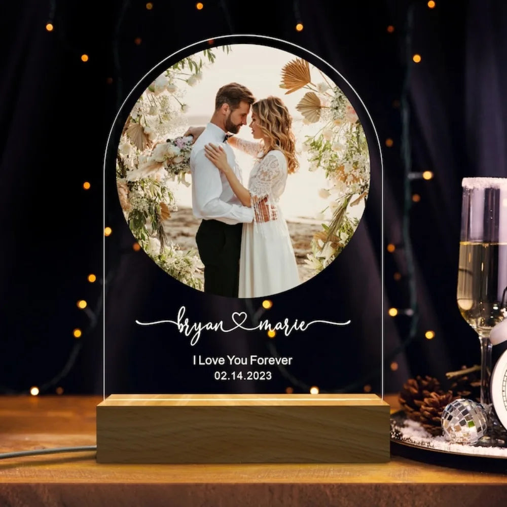 Marriage Hall of Fame Custom Photo LED Keepsake Plaque