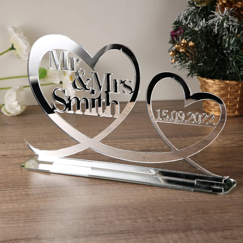 Custom Mr & Mrs Wedding Centerpiece