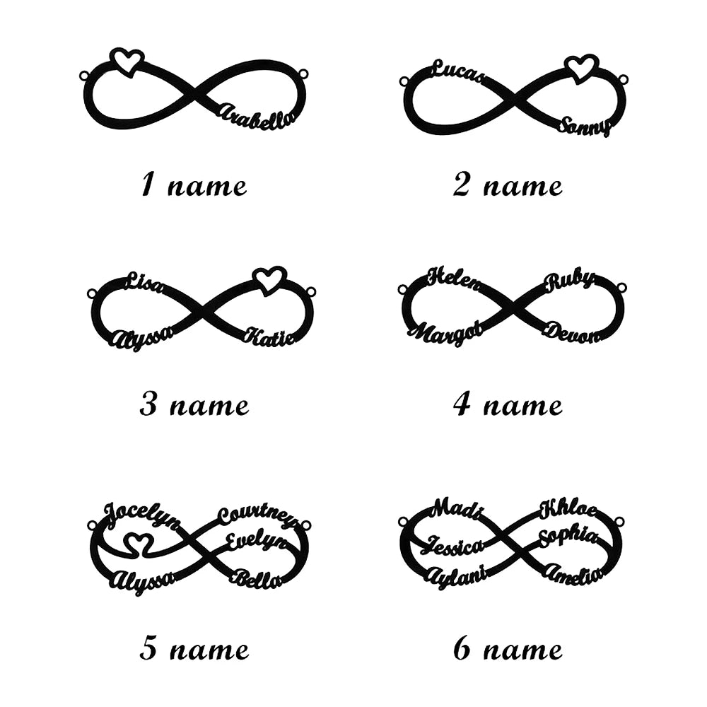 Personalized Custom Infinity Names Necklace
