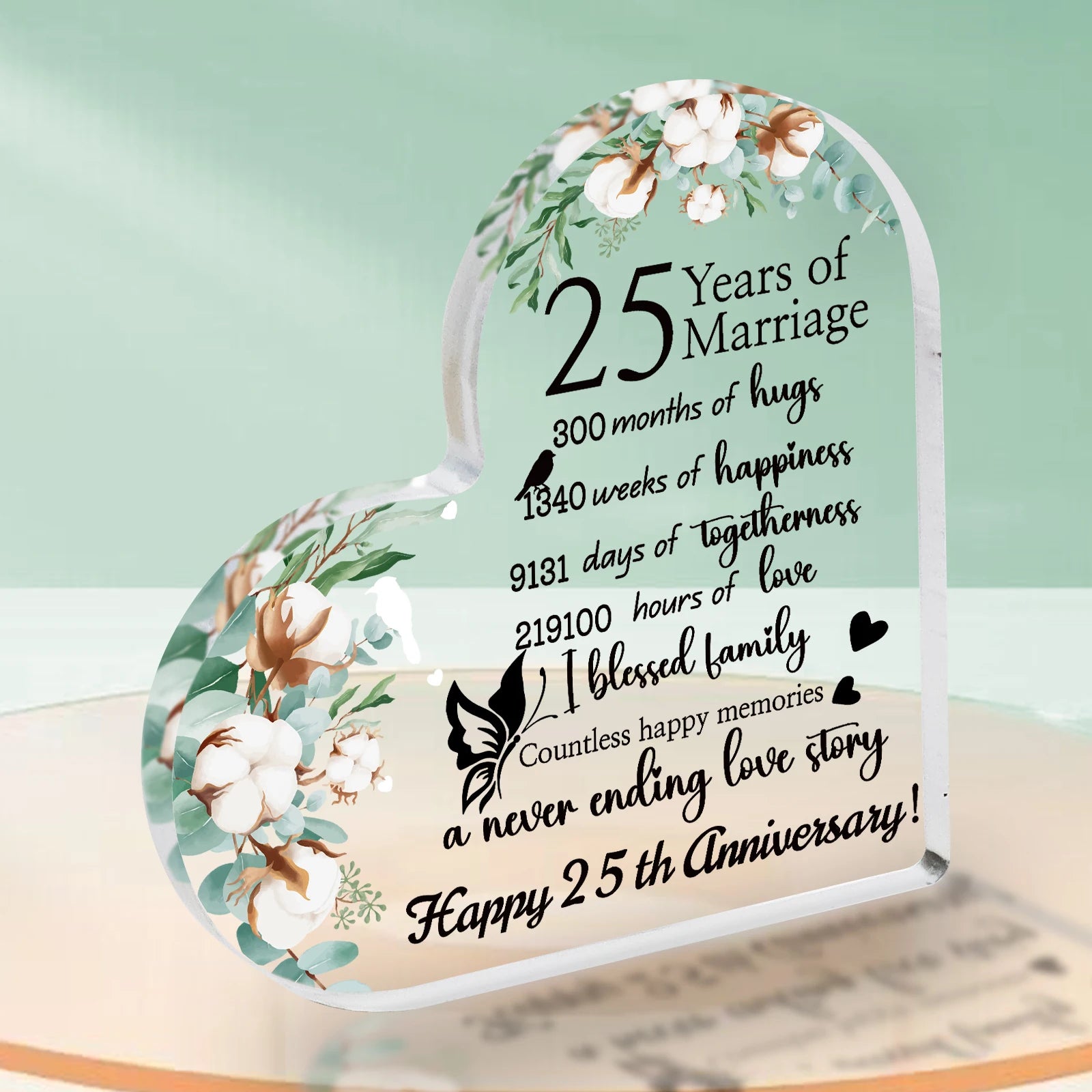 25th Wedding Anniversary Plaque