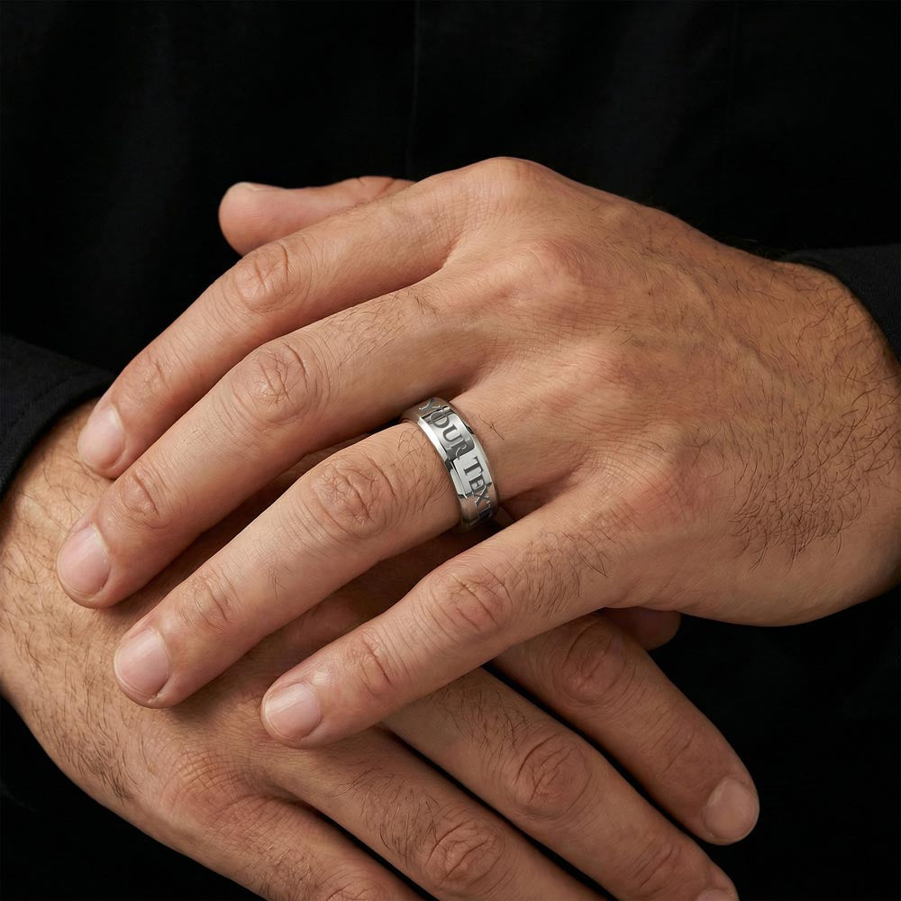 Marriage Hall of Fame Engraved Men's Ring