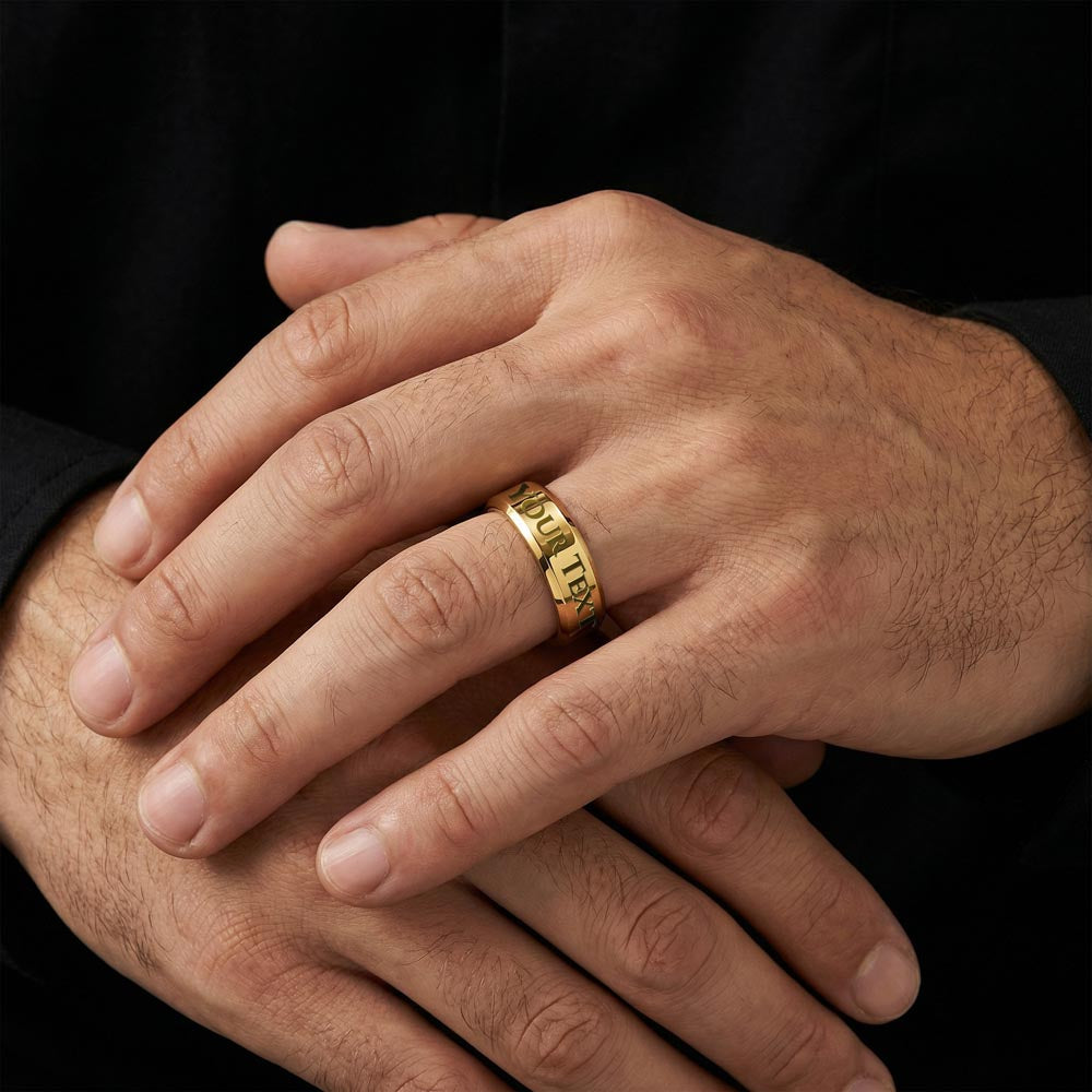 Marriage Hall of Fame Engraved Men's Ring