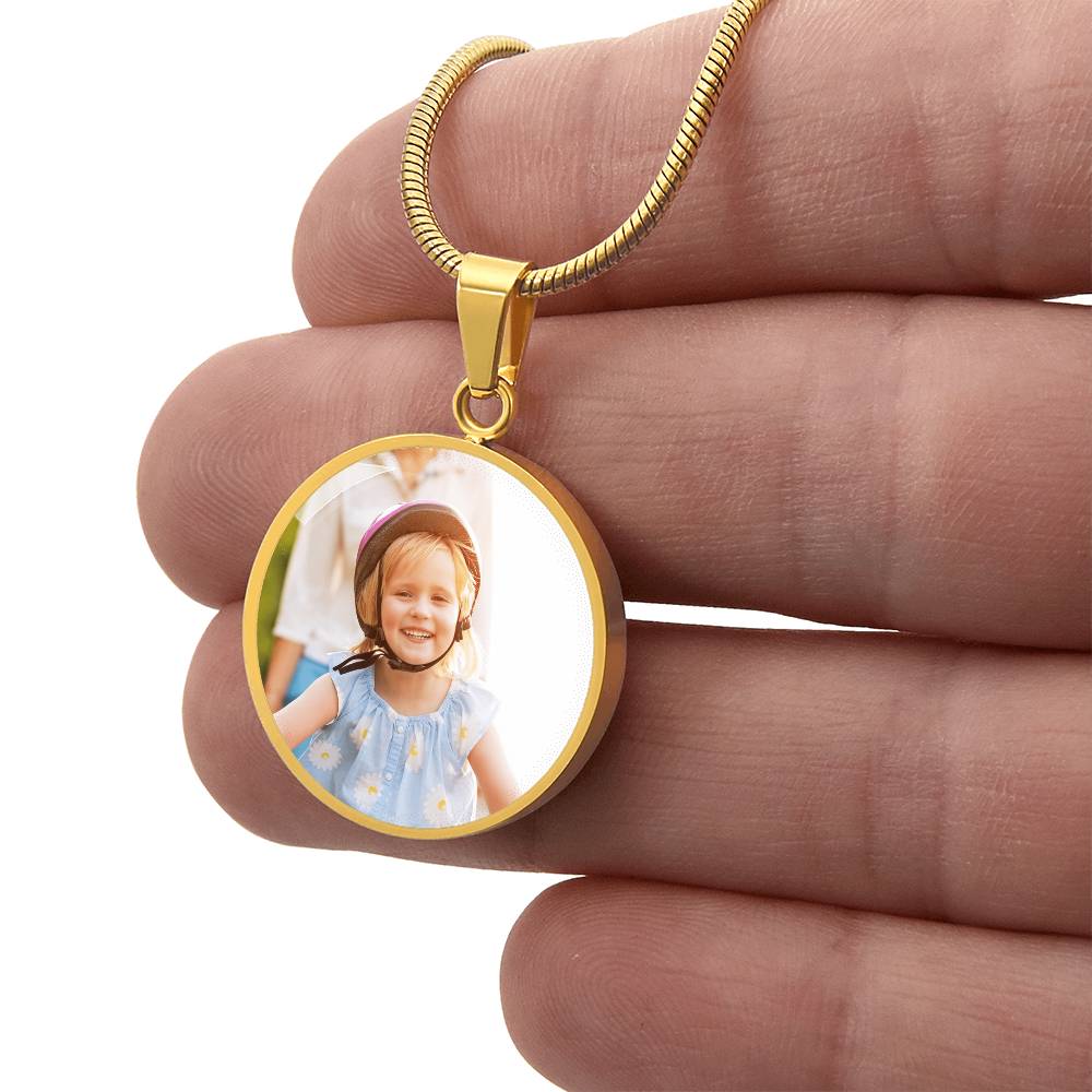 Marriage Hall of Fame Engraved Circle Necklace