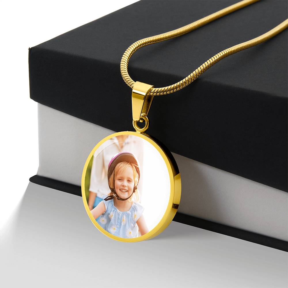 Marriage Hall of Fame Engraved Circle Necklace
