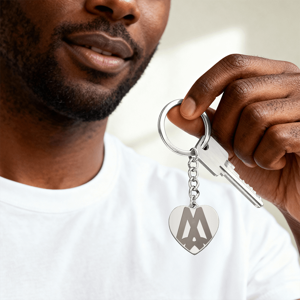 Marriage Hall of Fame Engraved Heart Keychain