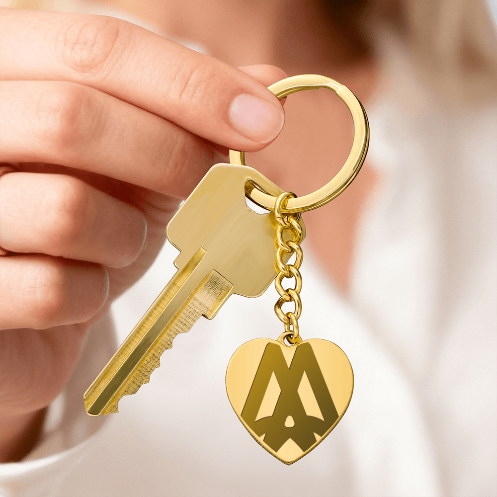 Marriage Hall of Fame Engraved Heart Keychain