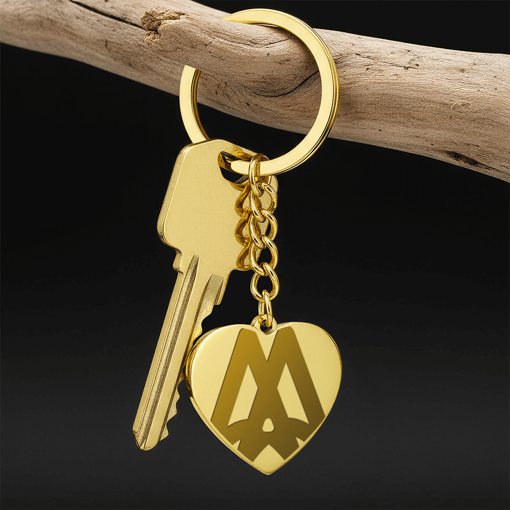 Marriage Hall of Fame Engraved Heart Keychain