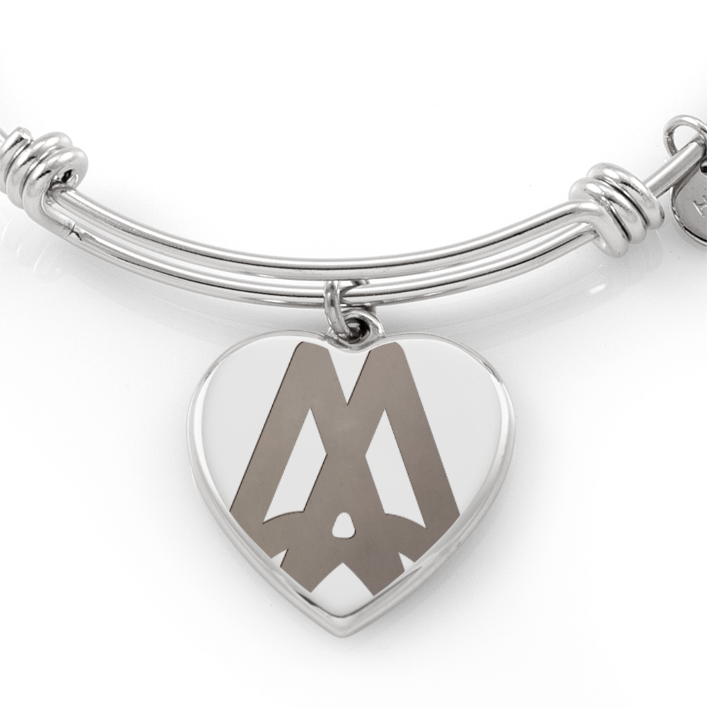 Marriage Hall of Fame Engraved Luxury Heart Bangle