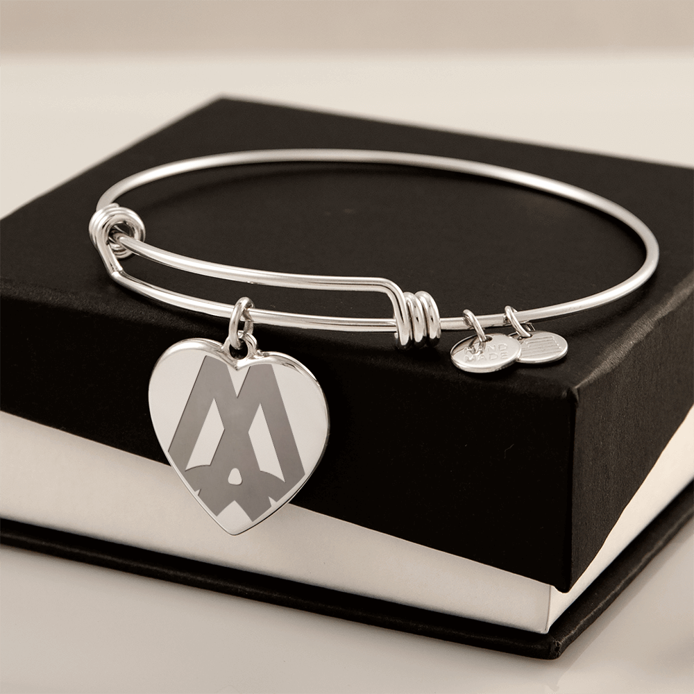 Marriage Hall of Fame Engraved Luxury Heart Bangle