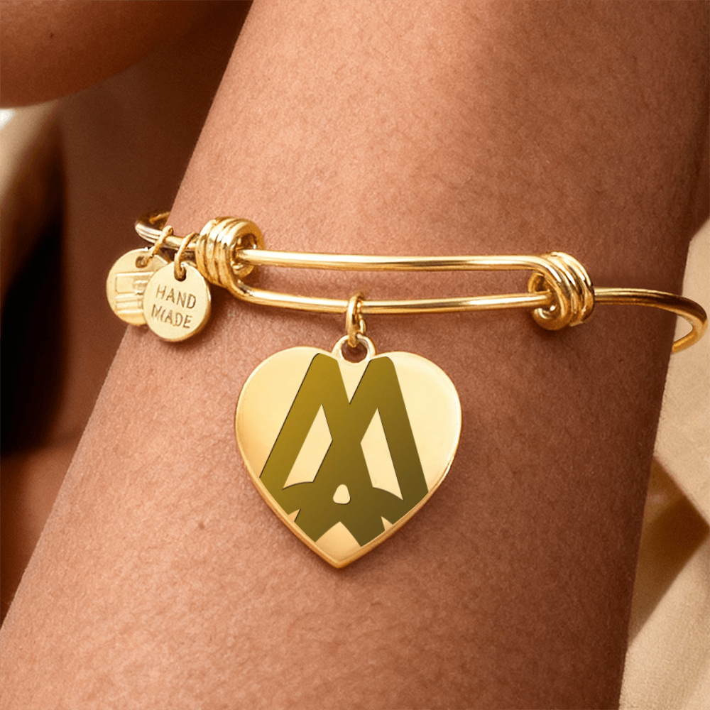 Marriage Hall of Fame Engraved Luxury Heart Bangle