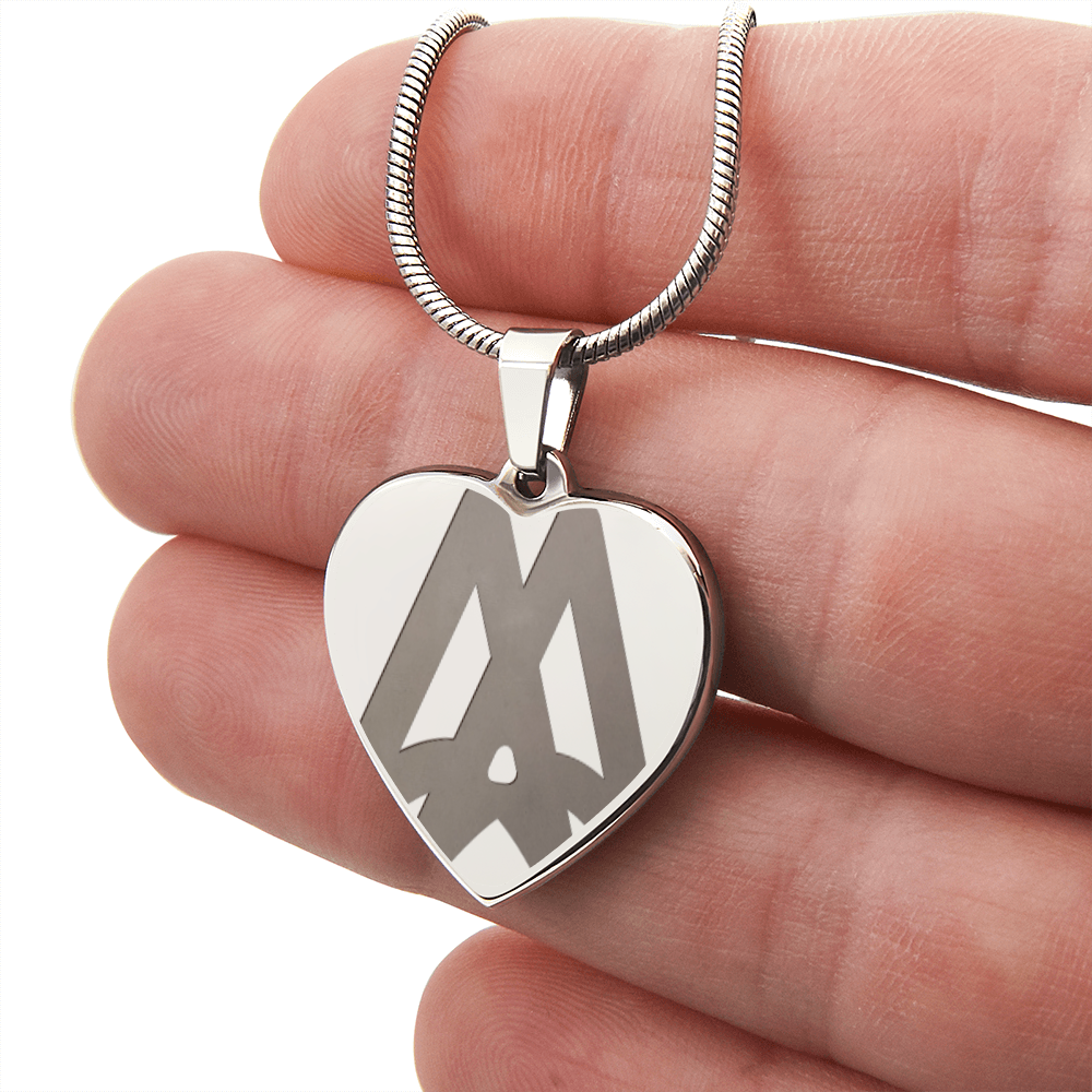 Marriage Hall of Fame Engraved Heart Necklace