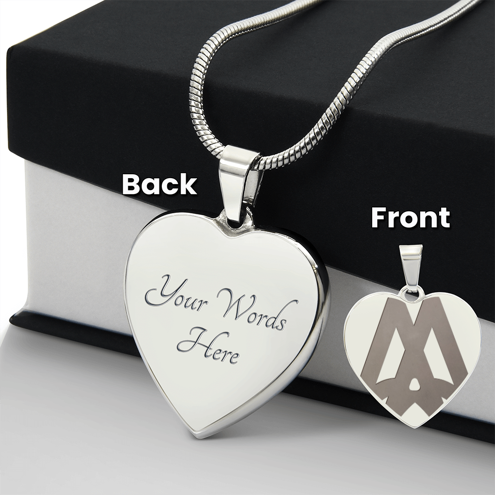 Marriage Hall of Fame Engraved Heart Necklace