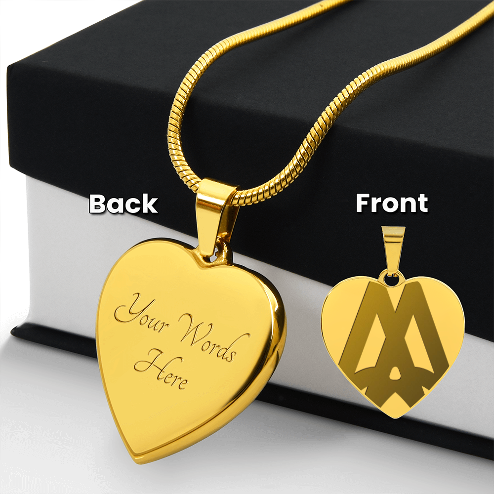 Marriage Hall of Fame Engraved Heart Necklace
