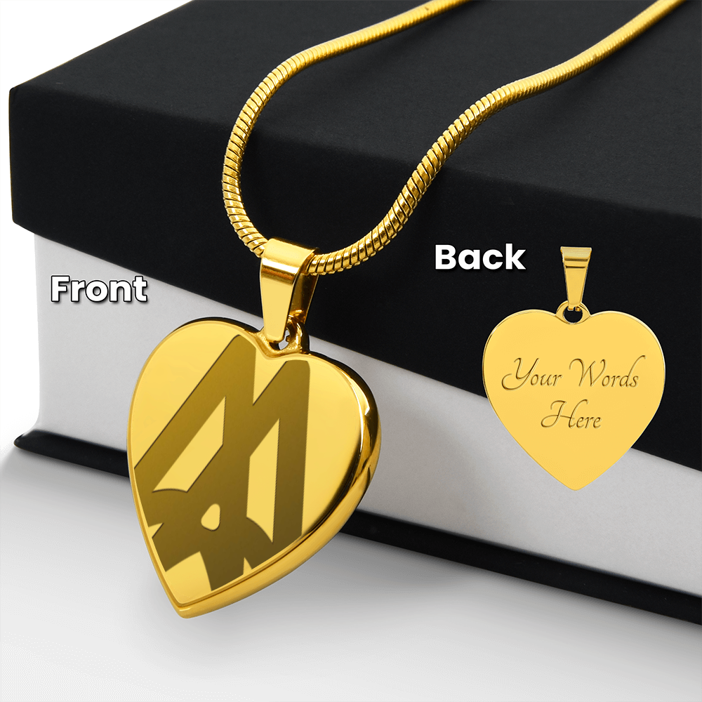 Marriage Hall of Fame Engraved Heart Necklace