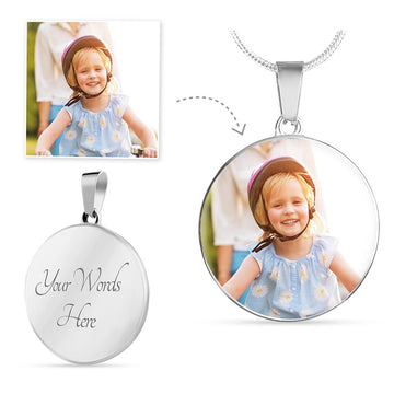 Marriage Hall of Fame Engraved Circle Necklace