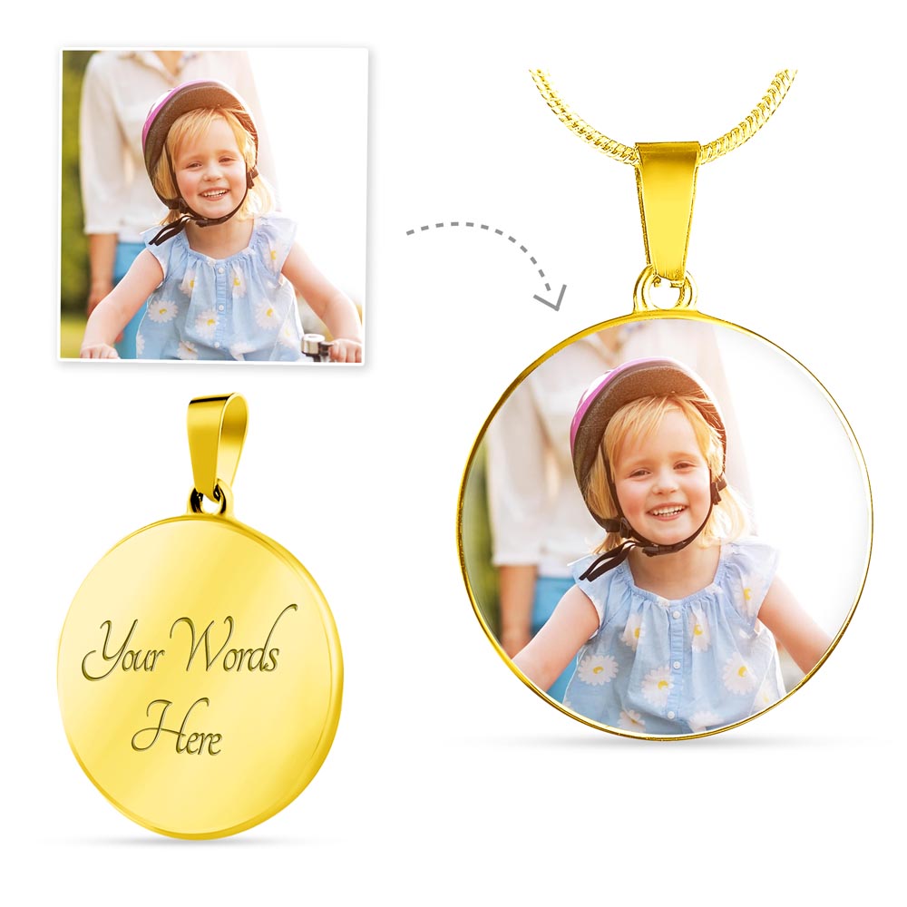 Marriage Hall of Fame Engraved Circle Necklace